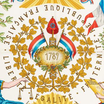Hermès, scarf, "1789 Liberté Égalité Fraternité".