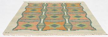 Judith Johansson, a carpet, 'Pors' flat weave, c. 265 x 192 cm, signed JJ.