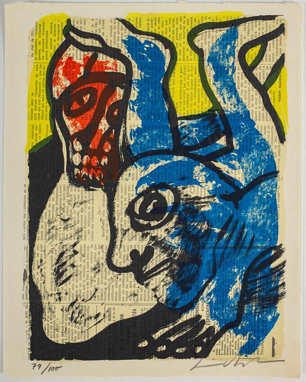 BENGT LINDSTRÖM, portfolio with 15 litographs in colour. Signed and numbered 79/100.