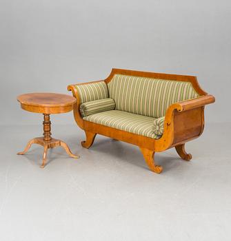 MÖBLELGRUPP, 4 delar. Karl Johan, 1800-TAL.