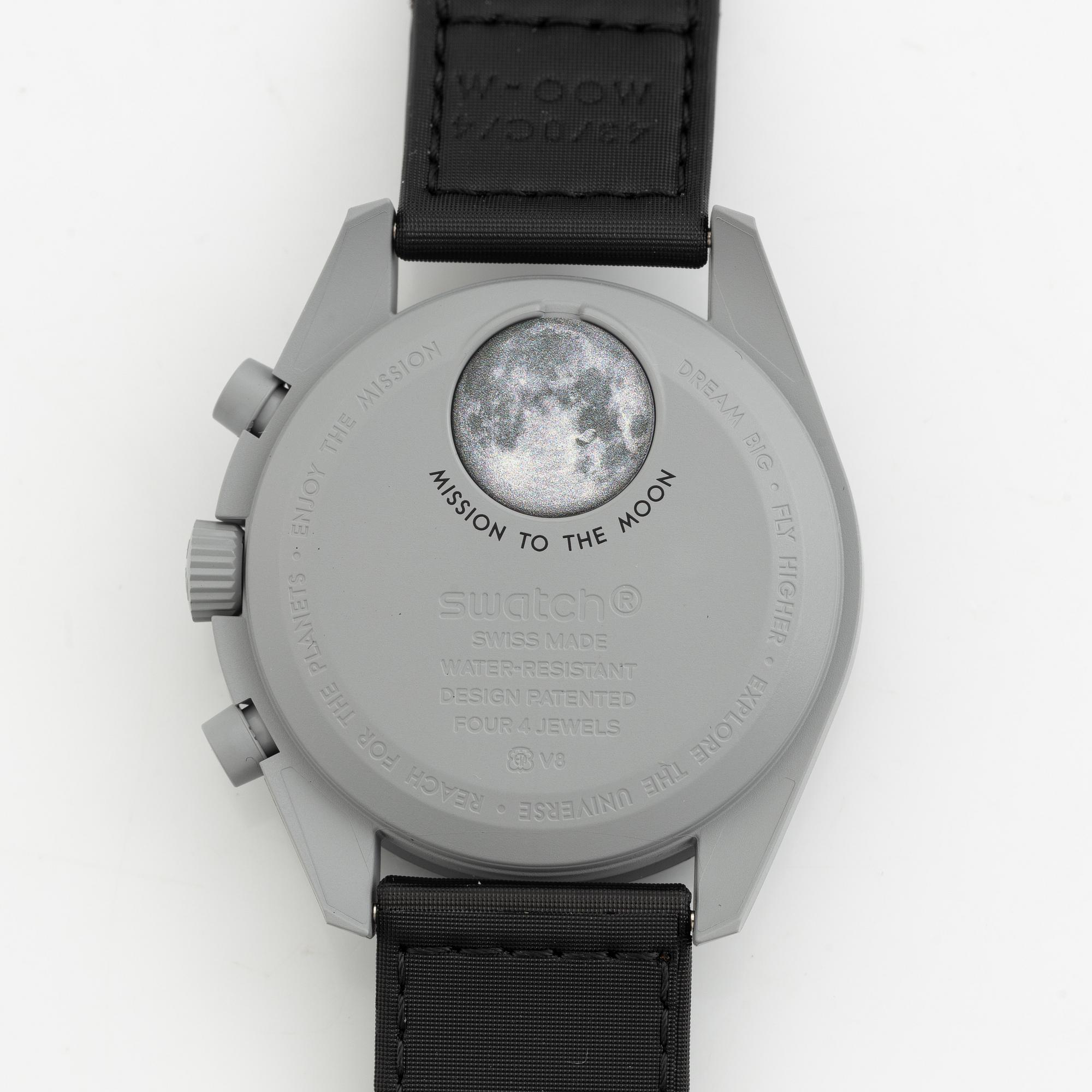 Swatch/Omega, MoonSwatch, Mission to the Moon, kronograf, armbandsur, 42 mm.