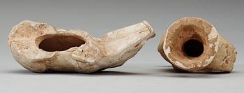 A potted figure of a duck and a wild boar, Tang dynasty (618-907).