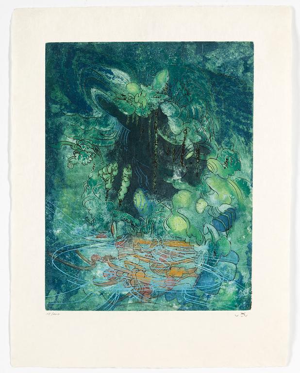 ROBERTO MATTA, 10 pieces of aquatint etchings named "Home' Mére", signed and numbered 71/100.