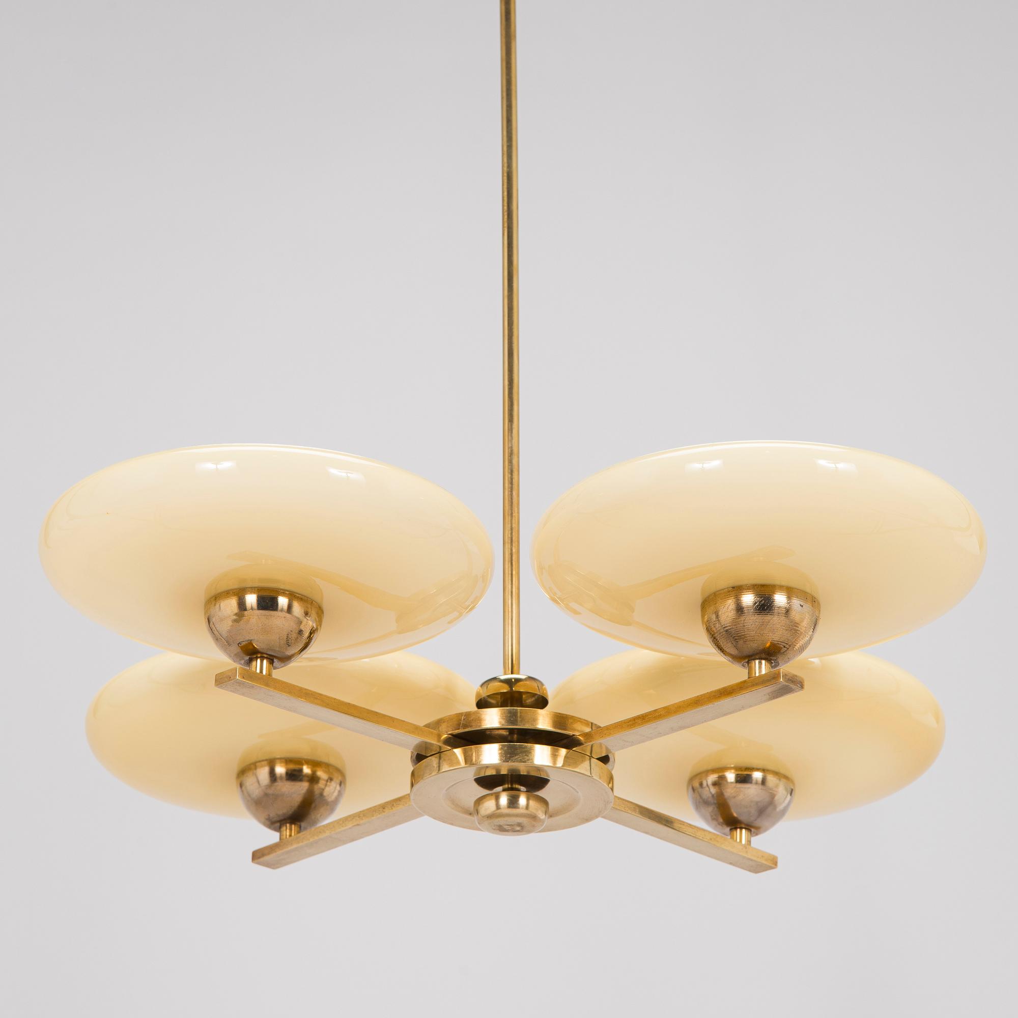 Paavo Tynell, taklampa modell 1442/4, Taito, 1930-tal.