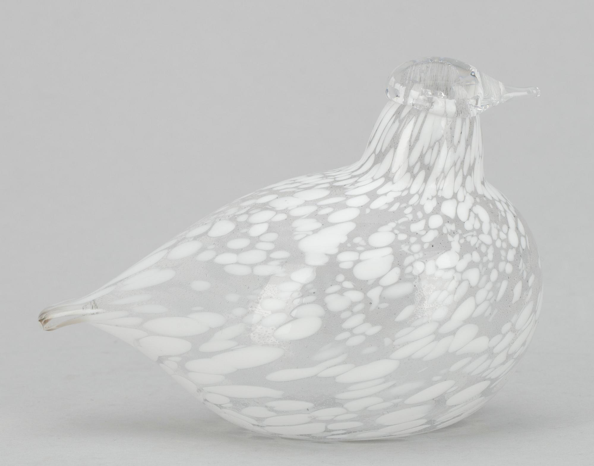 OIVA TOIKKA, 4 st, glas, sign. Oiva Toikka Nuutajärvi-Notsjö.