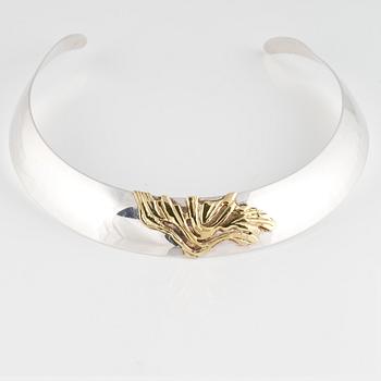 HALSRING, silver, importstämplad. Vikt 41.3 gram.