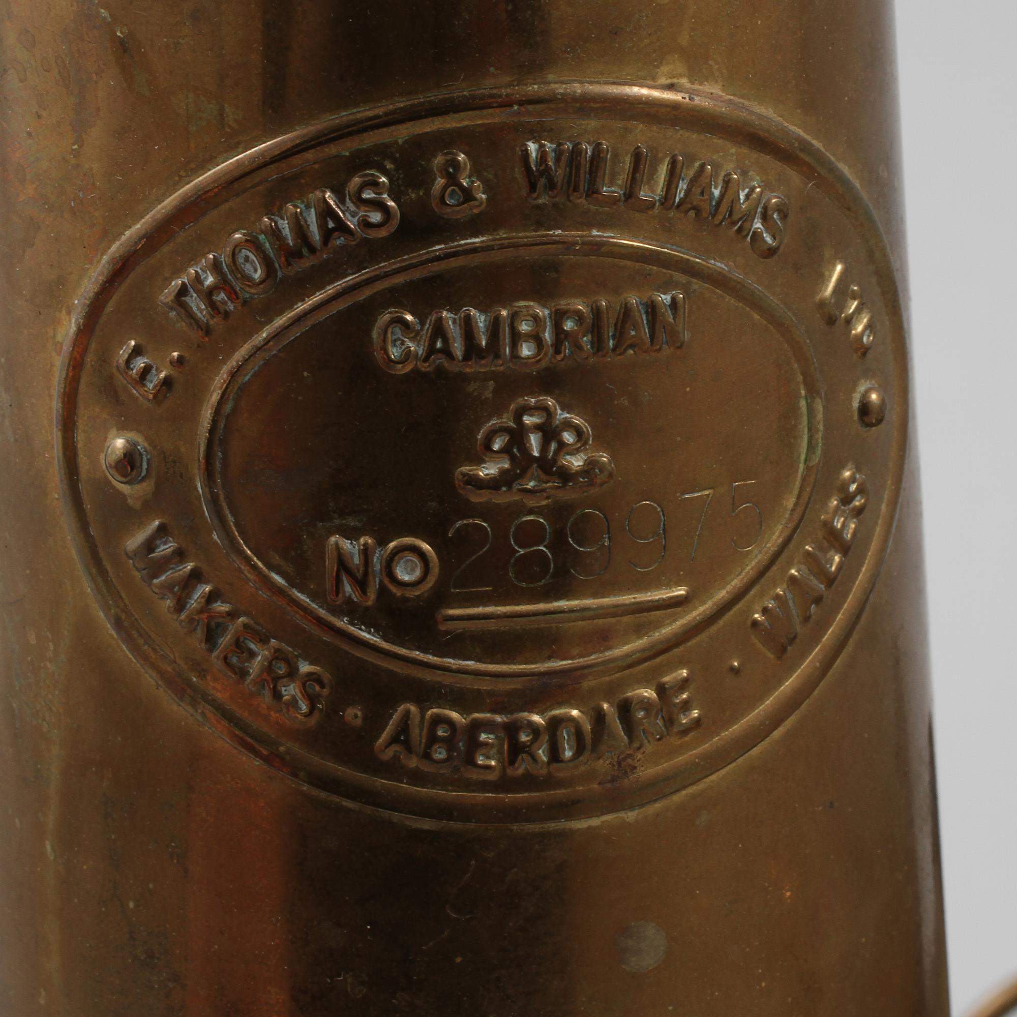 GRUVLAMPOR, 3 st, E.Thomas & Williams, Wales, 1900-talets andra hälft.