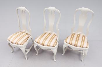 STOLAR, 3 st, rokoko, 1700-talets andra hälft.