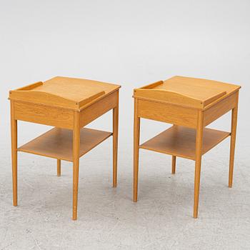 Sängbord, ett par, AB Erik Andersson & Co snickerifabrik, Växsjö, 1950/60-tal.