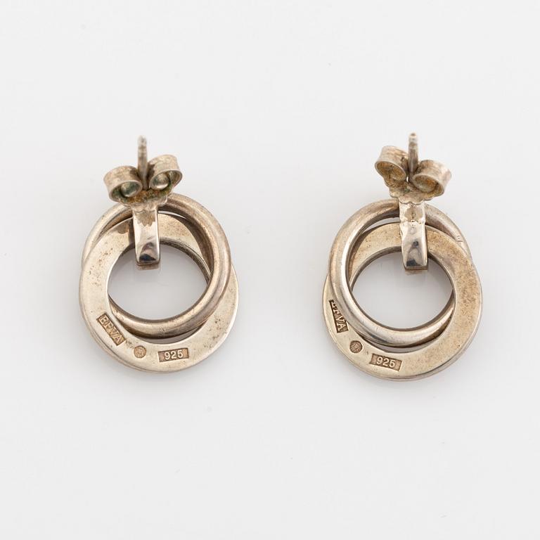 Eva Attling, earrings, necklace and ring, silver.