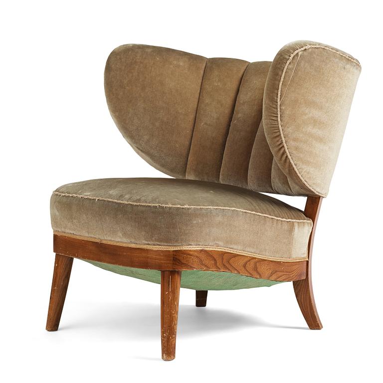 Otto Schulz, a Swedish Modern easy chair, Boet Gothenburg, 1940's.