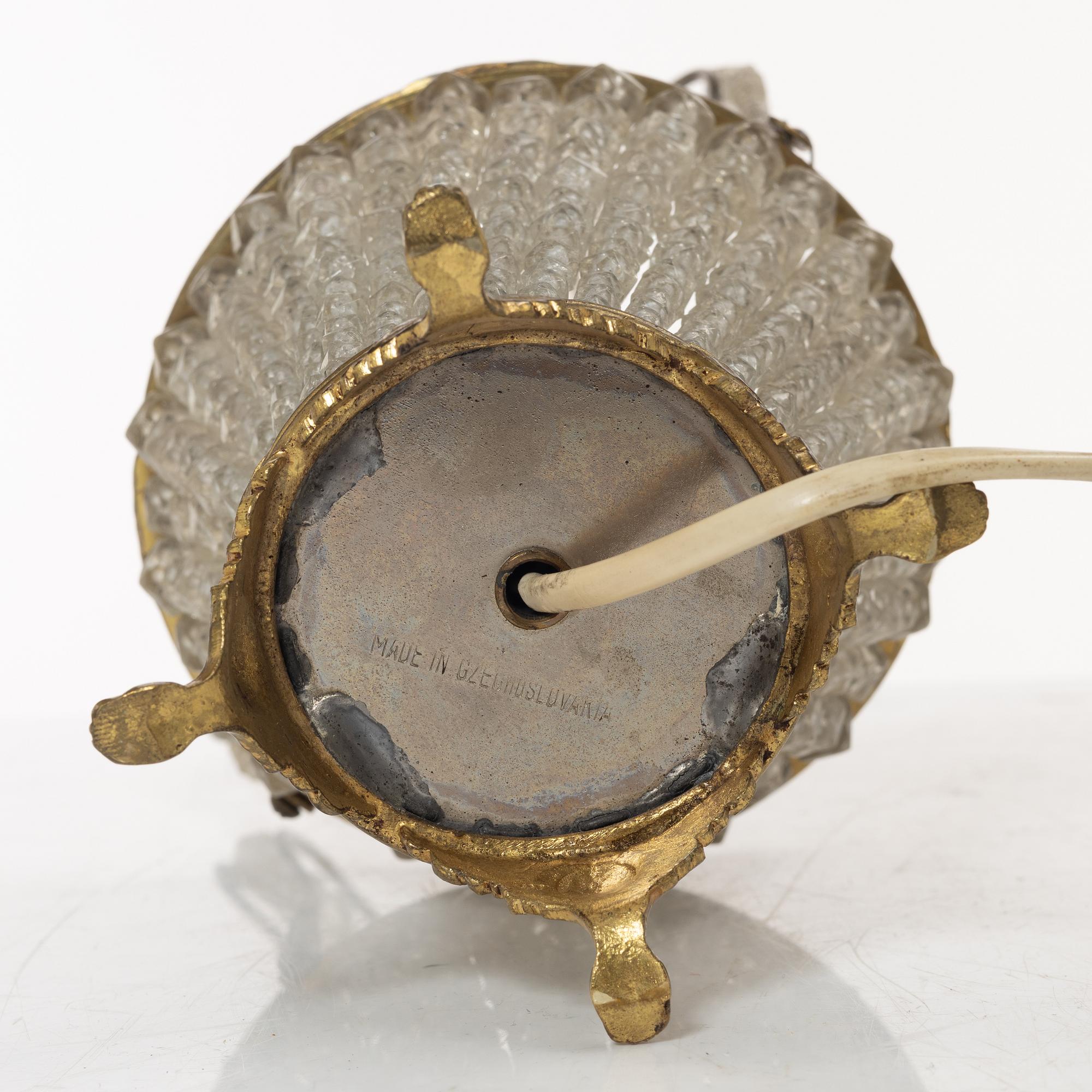 Table lamp, Czechoslovakia, mid-20th century.