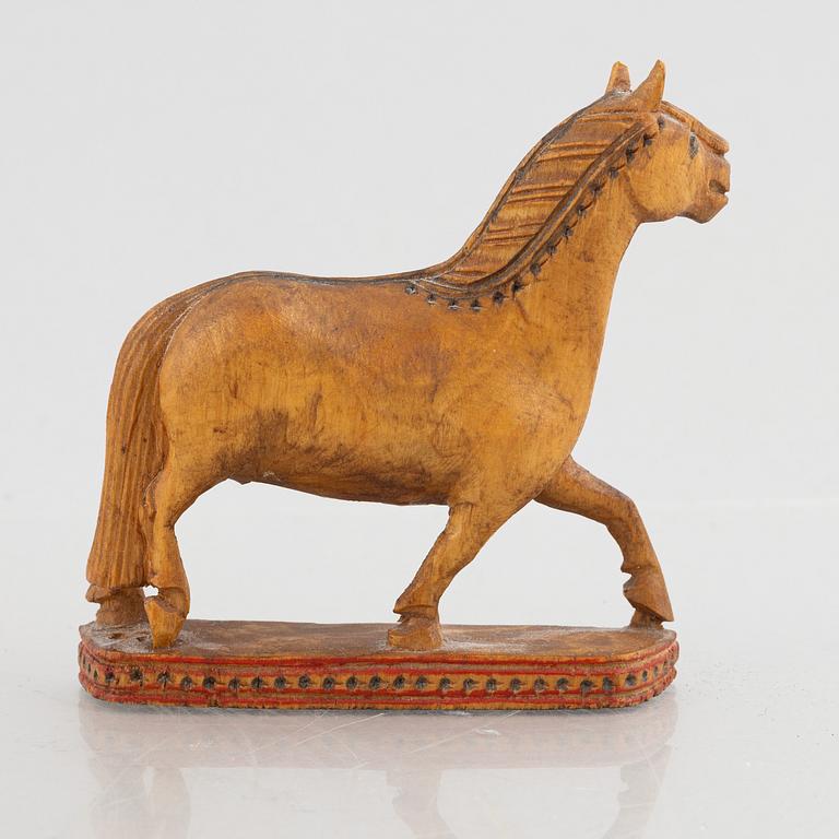 Jemt-Olov Person (1871–1947), a signed wooden sculpture.