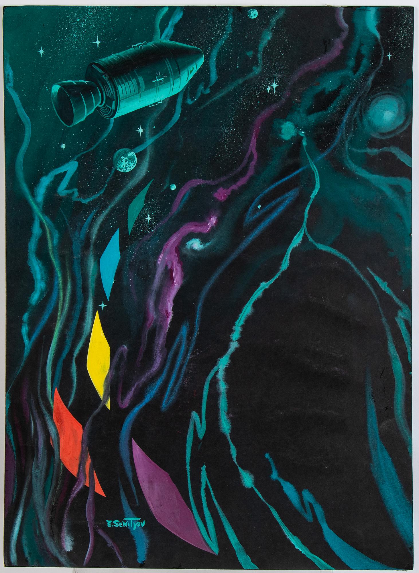 Eugen Semitjov, mixed media, signed.