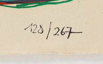 Friedensreich Hundertwasser, lithograph in colours, 1967, signed 128/267.