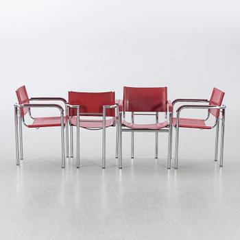 Four CHAIRS, second half of the 20th century, likely Italy.