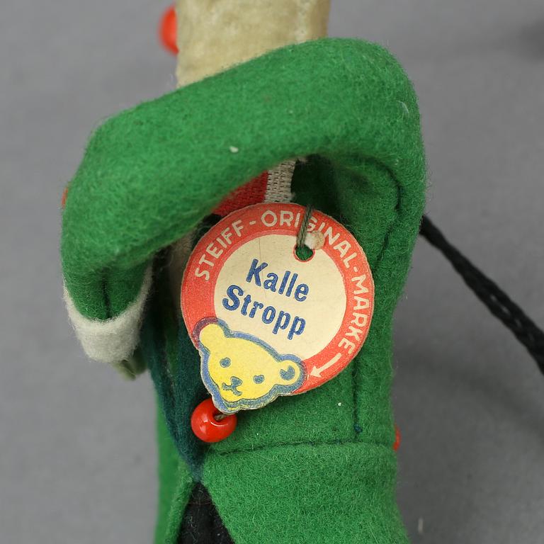 LEKSAKSFIGUR, "Kalle Stropp", Steiff, Tyskland, 1956.