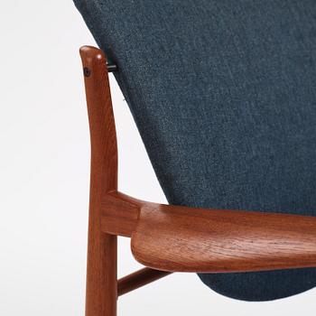 Finn Juhl, a "FD 136" easy chair, France & Daverkosen, Denmark, 1950s.