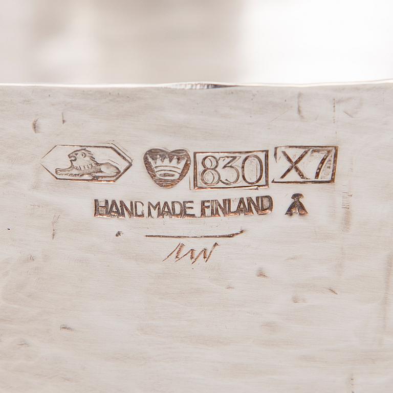 TAPIO WIRKKALA, SKÅL,  silver, stämplad TW, Hopeakeskus, Tavastehus 1975.