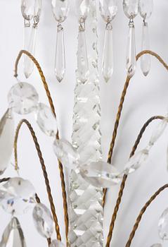 Vägglystrar, ett par, för två ljus, 1800-tal, Louis XVI-stil.