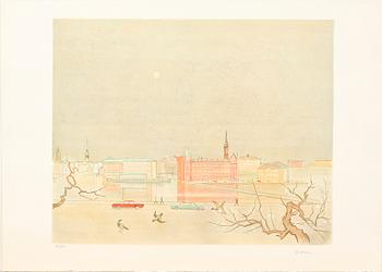 EINAR JOLIN, portfölj med 10 färglitografier, sign och numr 112/360.