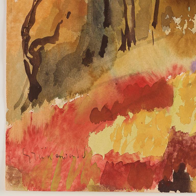 Isaac Grünewald, Sund and autumn rain - Abisko.