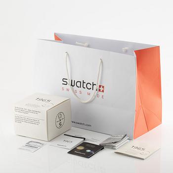 Swatch/Omega, MoonSwatch 1965, "No Reserve", chronograph, wristwatch, 42 mm.