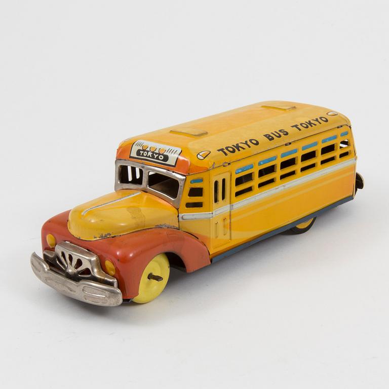 A tinplate "Tokyo bus" toy, Japan, 1930/40-tal.