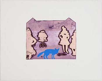 Ernst Billgren, "The end of all animals", portfolio bestående av 12 etsningar, signerad och numrerad 3/40.