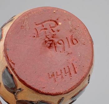 VAS, lergods, jugend, Hilma Persson-Hjelm. Sign o dat 1916.