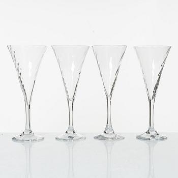 Gunnar Cyrén, 17 champagne flutes, 'Helena', Orrefors.