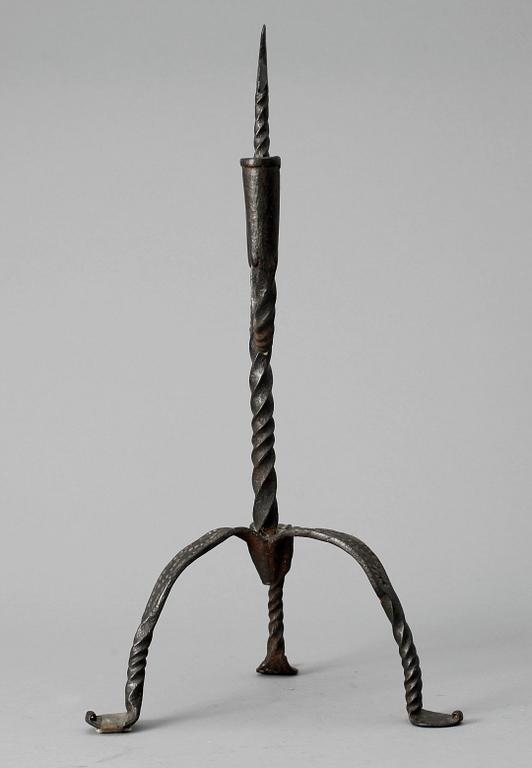 LJUSSTAKE, järnsmide, 1700/1800-tal.