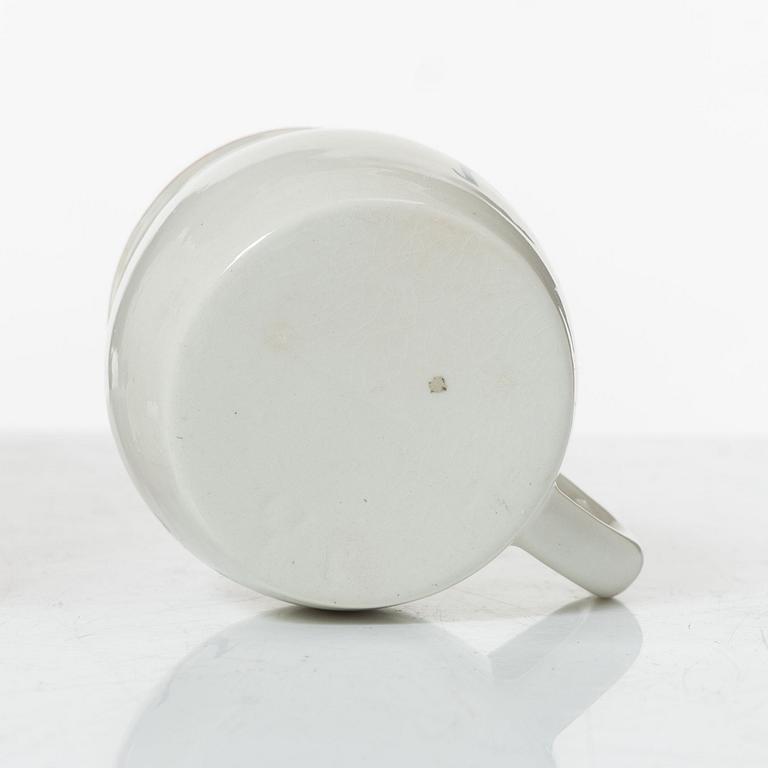 Upsala Ekeby, Glöggkoppar, 17 st, samt kanna, flintgods, "Hej tomtegubbar", Upsala-Ekeby.