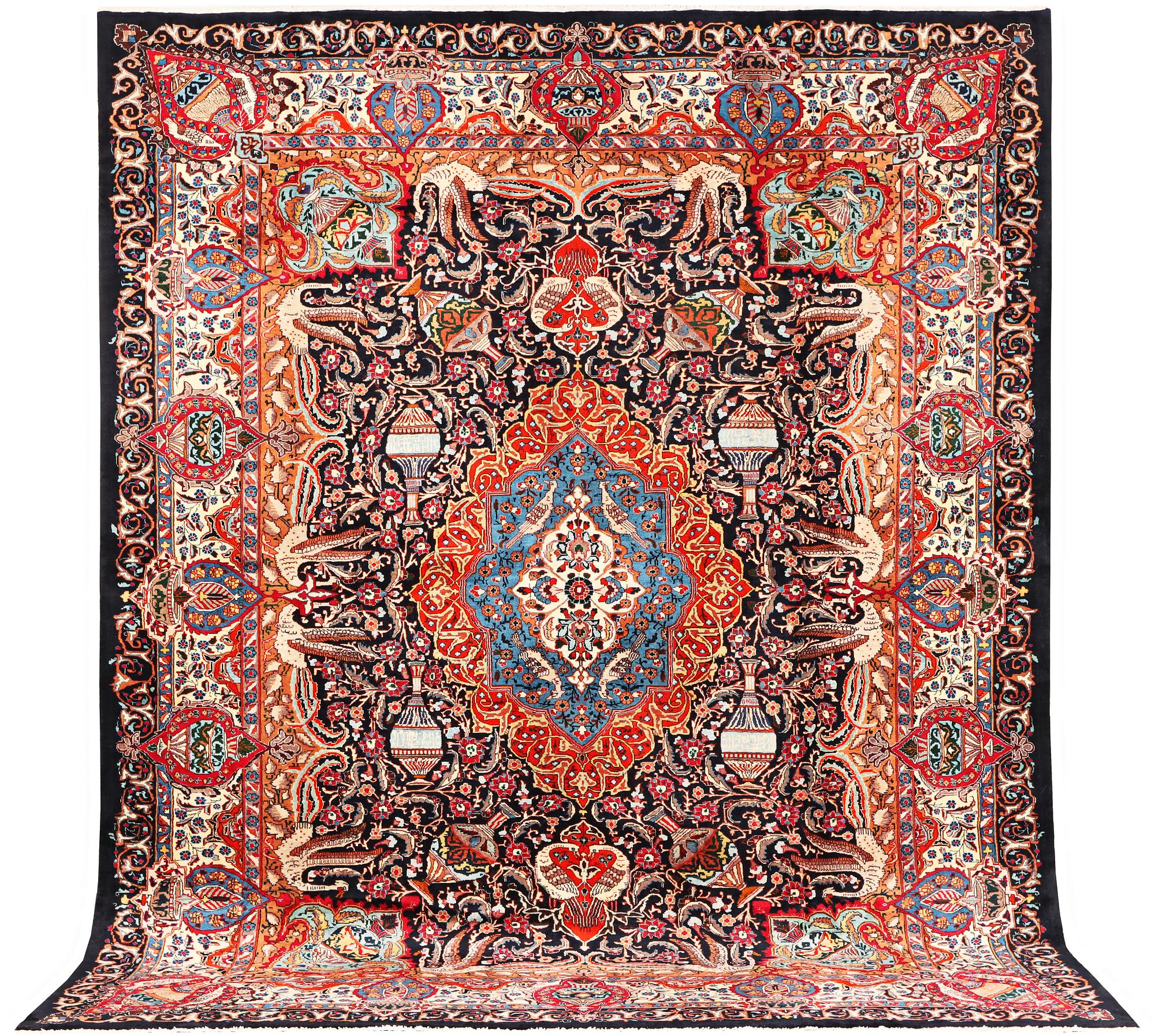 A Kashmar carpet, c. 390 x 305 cm.