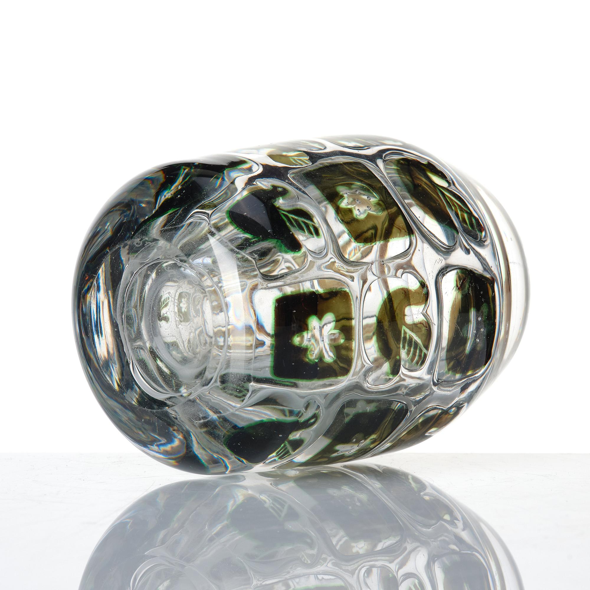 Edvin Öhrström, an 'ariel' glass vase, Orrefors, Sweden 1937, no 36.