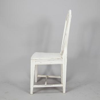 TUOLI, Hepplewhite-malli, merkitty 1857 AC.