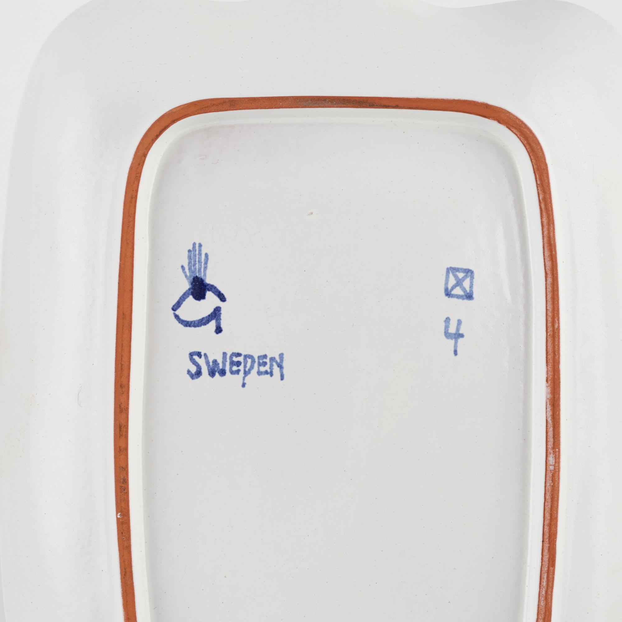 Stig Lindberg, fat, 2 st, Gustavsbergs studio.