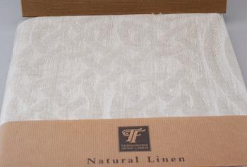 DUK, linnedamast, "Dolmen", Fergusons Irish Linen. 183 x 229 cm.