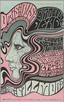 Wes Wilson, concert posters, a pair, West Coast Lithograph, 1967.