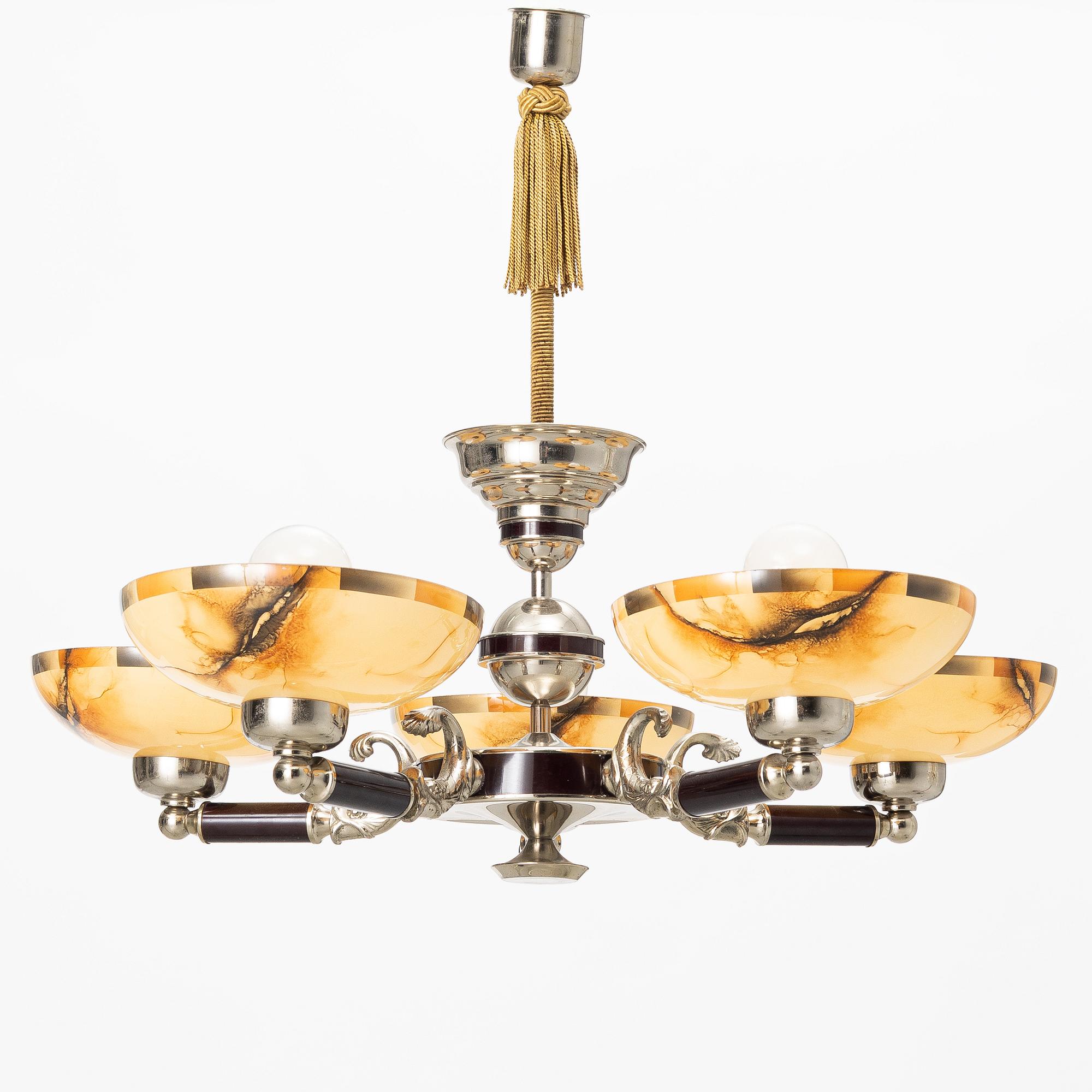 Ceiling lamp, 1920s.
