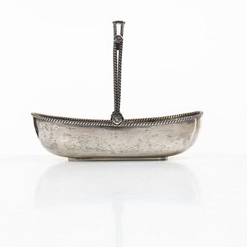 Karl Anderson, Basket with handle, silver, Stockholm 1946.