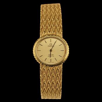 DAMARMBANDSUR, 18k guld, Omega De Ville, 1900-talets andra hälft. Vikt 48 g.