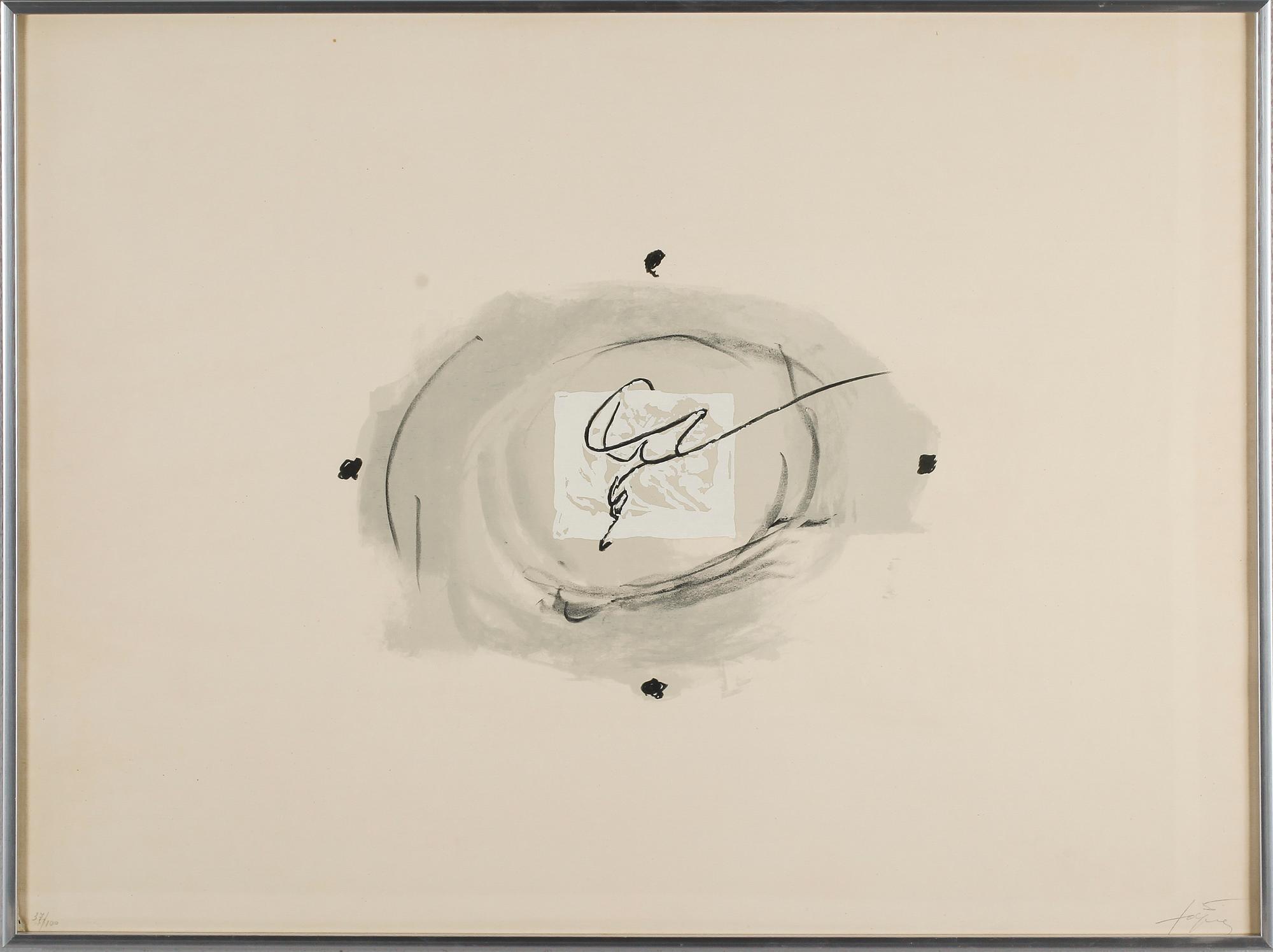 ANTONI TÀPIES, färglitografi, signerad och numrerad 37/100.