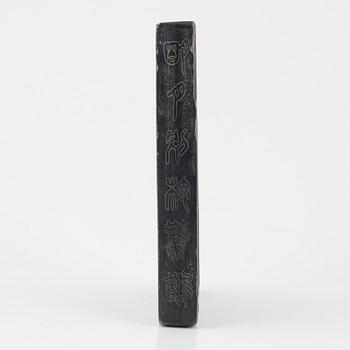A Chinese inkstone, Qing dynasty.
