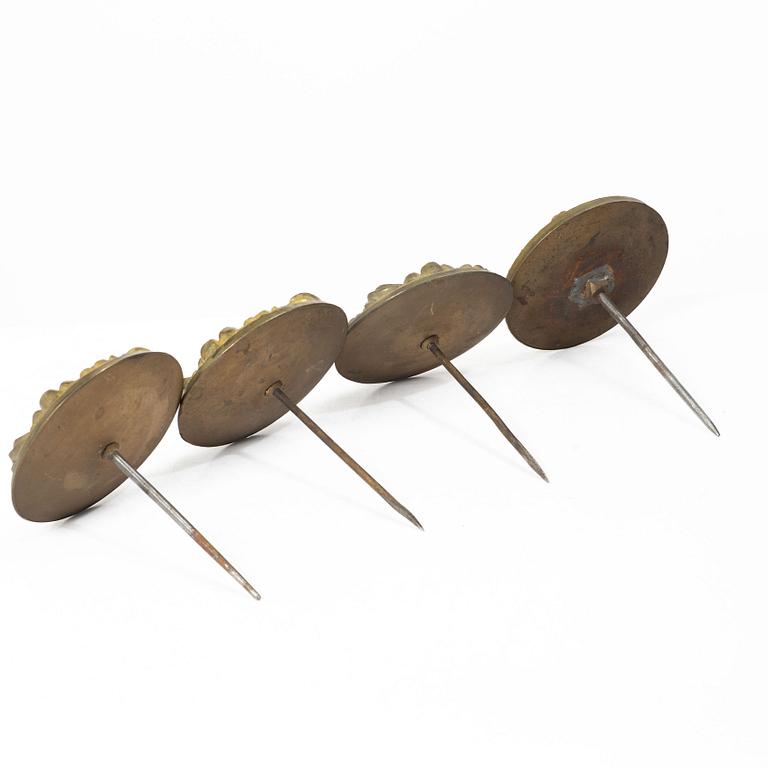 Four Empire curtain tiebacks, early 19th Century.
