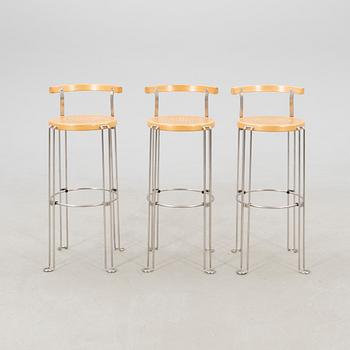 Bar table and bar stools, 6 pcs "Oblado" Blå Station, late 20th century.