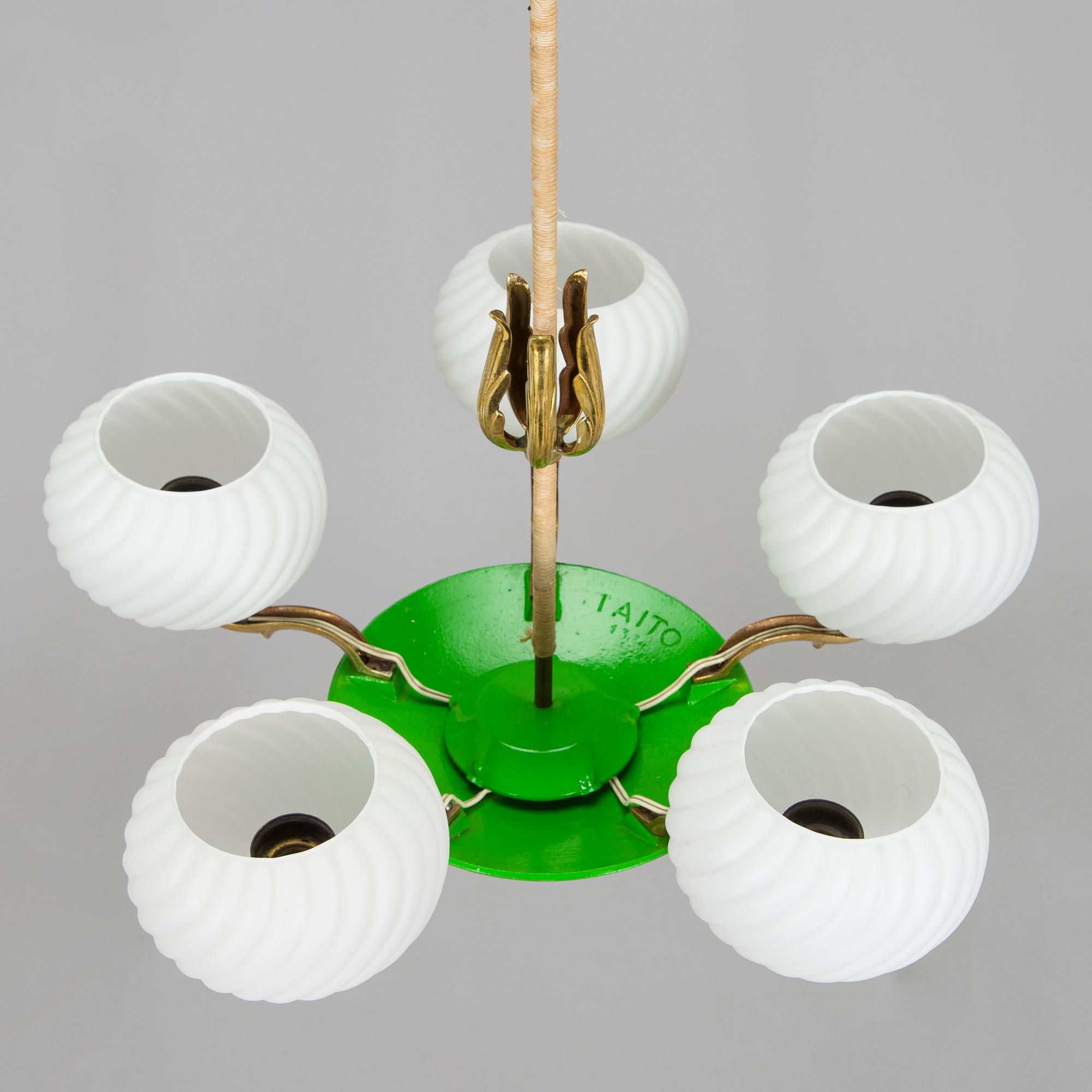Paavo Tynell, a 1930s chandelier '1374/5 for Taito.