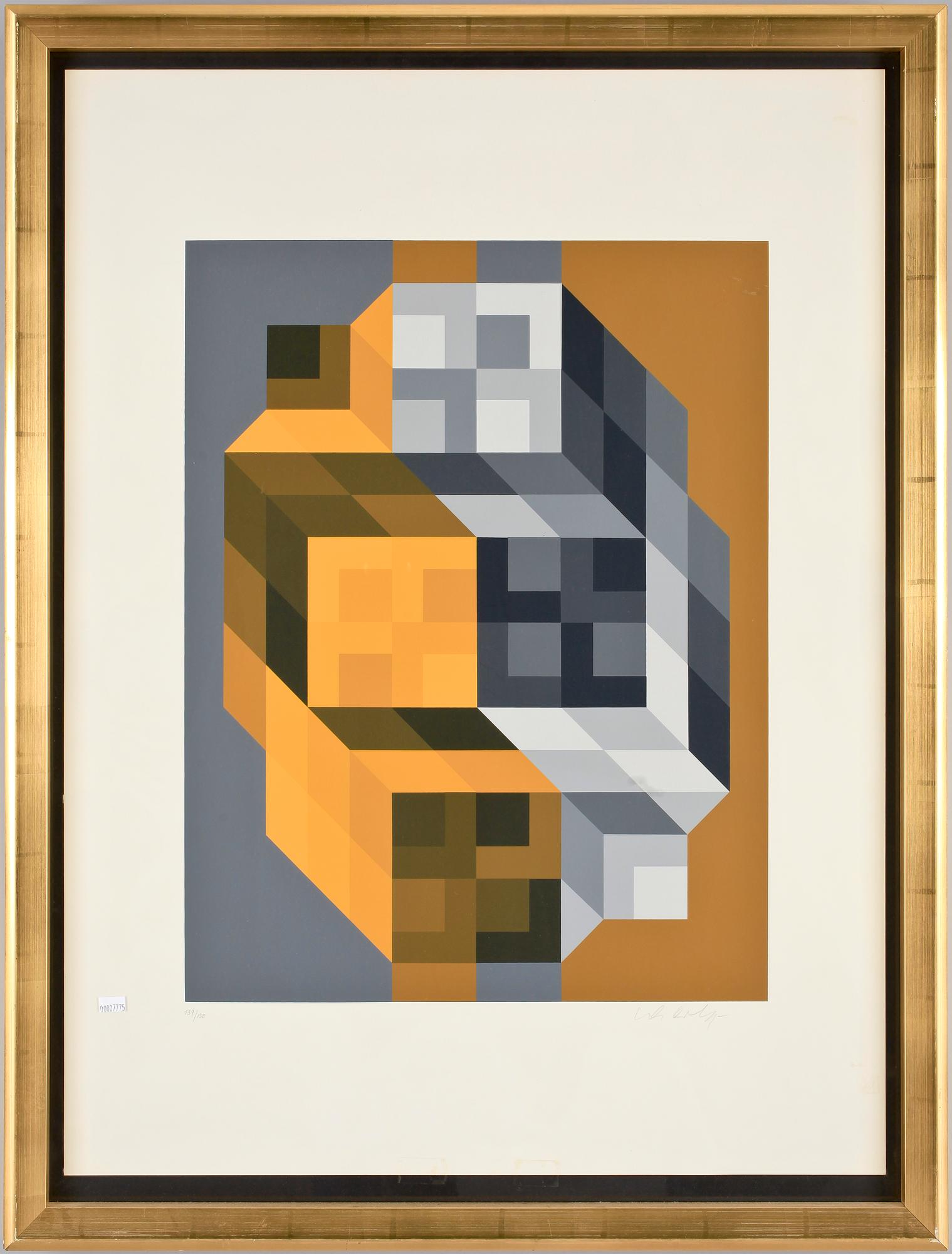 VICTOR VASARELY, färgserigrafi, sign i blyerts o numr 139/150, 1971.