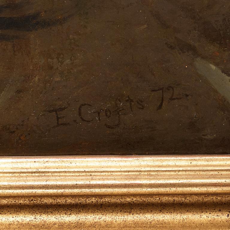 ERNEST CROFTS, olja på duk, Signerad E. Crofts och daterad -72.