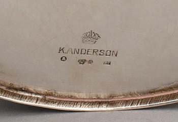 SKÅL med FAT, silver K Andersson, 1917, Totalvikt ca 990 gram.